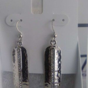 Silver colored oval Earrings